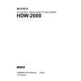 SONY HDW-2000 Owners Manual