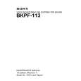 SONY BKPF-113 Service Manual