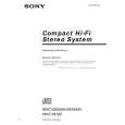 SONY MHCM100 Owners Manual