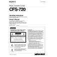 SONY CFS-720 Owners Manual