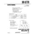 SONY XR-U770 Owners Manual