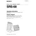 SONY SRS68 Owners Manual