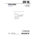 SONY SRF86 Service Manual