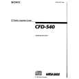 SONY CFD-540 Owners Manual