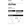 SONY ES-P400 Owners Manual