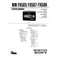SONY WM-FX507 Service Manual