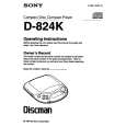 SONY D-824K Owners Manual