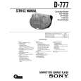 SONY D-777 Service Manual