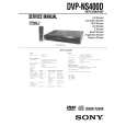SONY DVP-NS400D Owners Manual