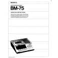 SONY BM-75 Owners Manual