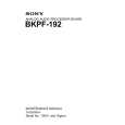 SONY BKPF-192 Service Manual
