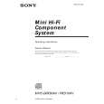SONY MHC-RXD10AV Owners Manual