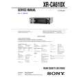 SONY XRCA610X Owners Manual