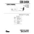 SONY CDX-U404 Service Manual