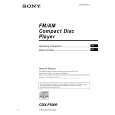 SONY CDX-F5000 Owners Manual