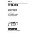SONY CFS-209 Owners Manual