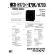 SONY HCD-H170 Service Manual