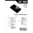 SONY ICF2001 Service Manual