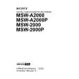SONY MSW-2000 Owners Manual