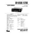 SONY XR-U700 Service Manual