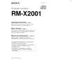 SONY RMX2001 Owners Manual