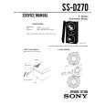 SONY SS-D270 Service Manual