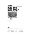 SONY BVM1316 Owners Manual