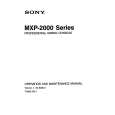 SONY MXP-2000 SERIES VOL 1 Owners Manual