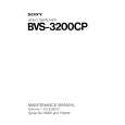 SONY BVS3200CP VOLUME 1 Service Manual