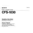 SONY CFS-1030 Owners Manual