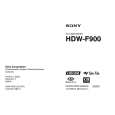 SONY HDW-F900 Owners Manual