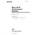SONY MHC-DX6AV Owners Manual