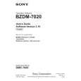 SONY BZDM-7020 User Guide
