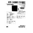 SONY KPRS53MH1 Service Manual