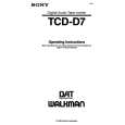 SONY TCD-D7 Owners Manual