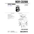 SONY MDR-CD2000 Owners Manual