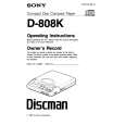 SONY D-808K Owners Manual