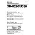 SONY XR-U220 Owners Manual