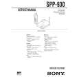 SONY SPP930 Owners Manual