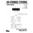SONY XR5700RDS Service Manual