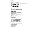 SONY XR-6087 Owners Manual
