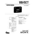 SONY WM-RX77 Service Manual