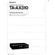 SONY TAAX310 Owners Manual