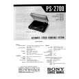 SONY PS-2700 Service Manual