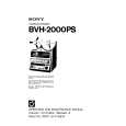 SONY BVH-2000PS VOLUME 1 Service Manual
