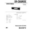 SONY XRC650RDS Service Manual