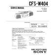 SONY CFSW404 Service Manual