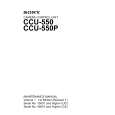 SONY CCU-550P VOLUME 1 Service Manual