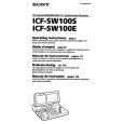 SONY ICFSW100E Owners Manual