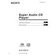 SONY SCDXE670 Owners Manual